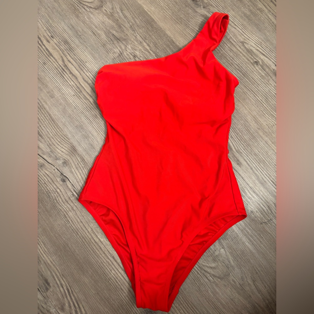 Vibrant Red One-Piece Swimsuit